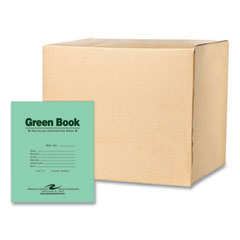 Recycled Exam Book, Wide/Legal Rule, Green Cover, (8) 8.5 x 7 Sheets, 600/Carton, Ships in 4-6 Business Days