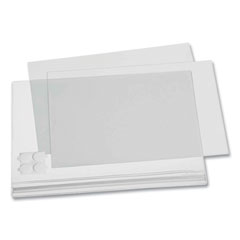 Self-Adhesive Water-Resistant Sign Holder, 8.5 x 11, Clear Frame, 5/Pack