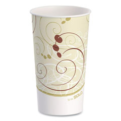 Double Sided Poly (DSP) Paper Cold Cups, 16 oz,  Beige/White, 50/Sleeve, 20 Sleeves/Carton
