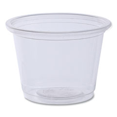 Souffle/Portion Cups, 1 oz, Polypropylene, Clear, 20 Cups/Sleeve, 125 Sleeves/Carton