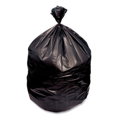 Low-Density Waste Can Liners, 23 gal, 0.9 mil, 28" x 45", Black, Perforated Roll, 25 Bags/Roll, 8 Rolls/Carton