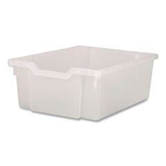 F2 Deep Trays for Gratnells Storage Frames and Trolleys, 1 Section, 3.57 gal, 12.28" x 16.81" x 6.25", Trans Frost, 6/Pack