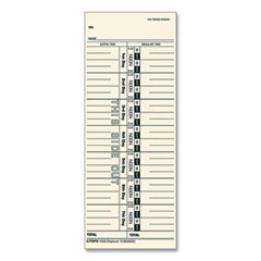 Time Clock Cards, Replacement for 10-800292, One Side, 3.5 x 9, 500/Box