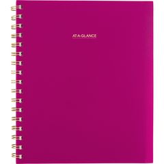 Harmony Weekly/Monthly Poly Planner, 8.88 x 7.69, Purple/Gold Cover, 13-Month (Jan to Jan): 2025 to 2026