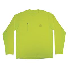 Chill-Its 6689 Cooling Long Sleeve Sun Shirt with UV Protection, 2X-Large, Lime, Ships in 1-3 Business Days