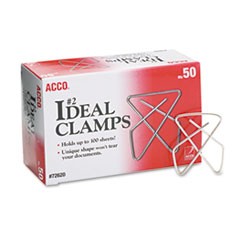 Ideal Clamps, Small (No. 2), Silver, 50/Box