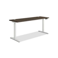 Coordinate Height Adjustable Desk Bundle 2-Stage,70 x 22 x 27.75 to 47, Florence Walnut\Designer White,Ships in 7-10 Bus Days