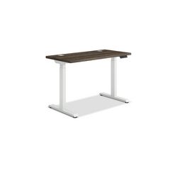 Coordinate Height Adjustable Desk Bundle 2-Stage,46 x 22 x 27.75 to 47, Florence Walnut\Designer White,Ships in 7-10 Bus Days