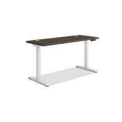 Coordinate Height Adjustable Desk Bundle 2-Stage,58 x 22 x 27.75 to 47, Florence Walnut\Designer White,Ships in 7-10 Bus Days