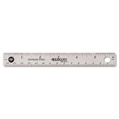 RULER,STAINLSS STEEL,6IN