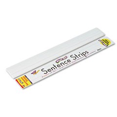 Wipe-Off Sentence Strips, 24 x 3, White, 30/Pack