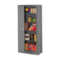 78" High Deluxe Steel Storage Cabinet, 36w x 18d x 78h, Medium Gray