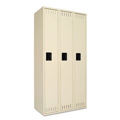 Single Tier Locker, Three Units36w x 18d x 72h, Sand