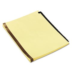 Deluxe Preprinted Simulated Leather Tab Dividers with Gold Printing, 31-Tab, 1 to 31, 11 x 8.5, Buff, 1 Set