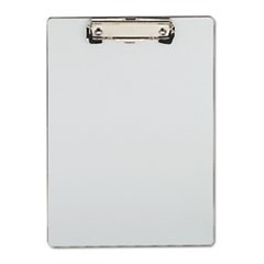 Plastic Brushed Aluminum Clipboard, Portrait Orientation, 0.5" Clip Capacity, Holds 8.5 x 11 Sheets, Silver