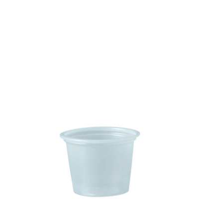 Polystyrene Portion Cups 1 oz Translucent 2 500 Carton | DART | DCCP100N