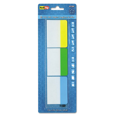 Write-On Index Tabs, 1/5-Cut, Assorted Colors, 2