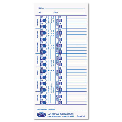 Time Clock Cards