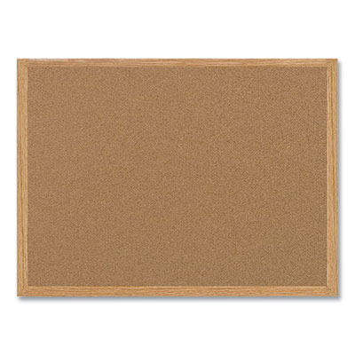 Earth Cork Board 2C 72 x 48 2C Tan Surface 2C Oak Wood Frame ...